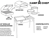 Camp Chef Professional 16 x 14 in Flat Top Griddle Burner                                                                       