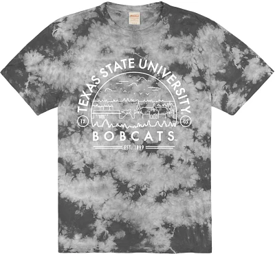 Uscape Apparel Men's Texas State University Black Crystal Tie-Dye T-shirt                                                       