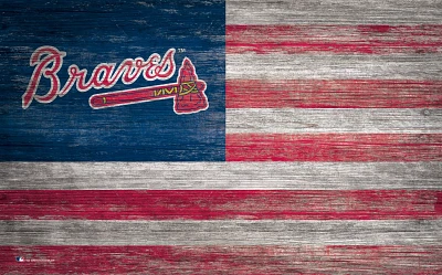 Fan Creations Atlanta Braves 11 in x 19 in Distressed Flag Sign                                                                 