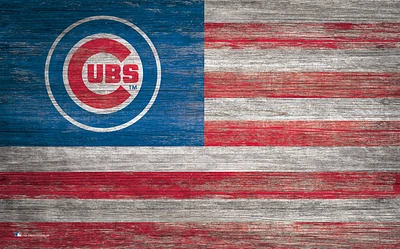 Fan Creations Chicago Cubs 11 in x 19 in Distressed Flag Sign                                                                   