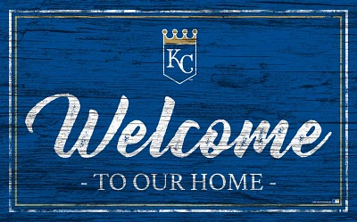 Fan Creations Kansas City Royals Team Color 11 in x 19 in Welcome Sign                                                          