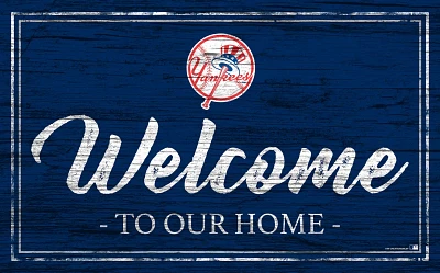 Fan Creations New York Yankees Team Color 11 in x 19 in Welcome Sign                                                            