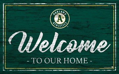 Fan Creations Oakland Athletics Team Color 11 in x 19 in Welcome Sign                                                           