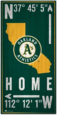 Fan Creations Oakland Athletics Coordinates 6 in x 12 in Sign                                                                   