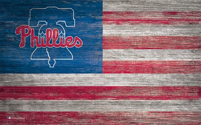 Fan Creations Philadelphia Phillies 11 in x 19 in Distressed Flag Sign                                                          