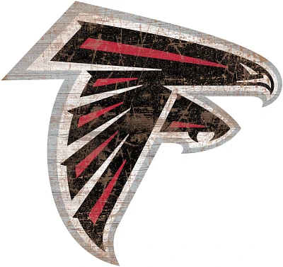 Fan Creations Atlanta Falcons Distressed Logo Cutout Sign                                                                       