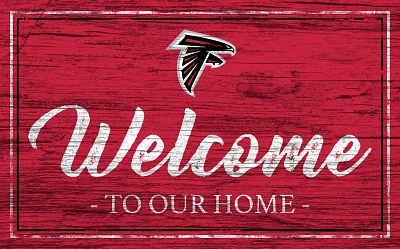 Fan Creations Atlanta Falcons Team Color 11 in x 19 in Welcome Sign                                                             