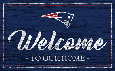 Fan Creations New England Patriots Team Color 11 in x 19 in Welcome Sign                                                        