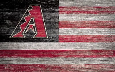 Fan Creations Arizona Diamondbacks 11 in x 19 in Distressed Flag Sign                                                           