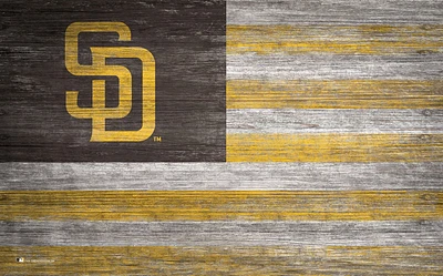 Fan Creations San Diego Padres 11 in x 19 in Distressed Flag Sign                                                               