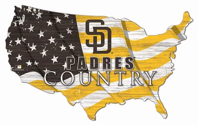 Fan Creations San Diego Padres USA Shape Cutout Wall Decor                                                                      