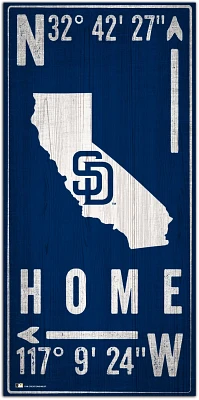 Fan Creations San Diego Padres Coordinates 6 in x 12 in Sign                                                                    