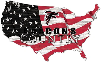 Fan Creations Atlanta Falcons USA Shape Cutout Wall Decor                                                                       