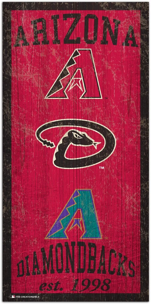 Fan Creations Arizona Diamondbacks Heritage 6 x 12 Sign                                                                         