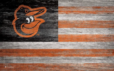 Fan Creations Baltimore Orioles 11 in x 19 in Distressed Flag Sign                                                              