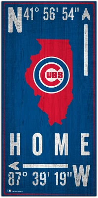 Fan Creations Chicago Cubs Coordinates 6 in x 12 in Sign                                                                        