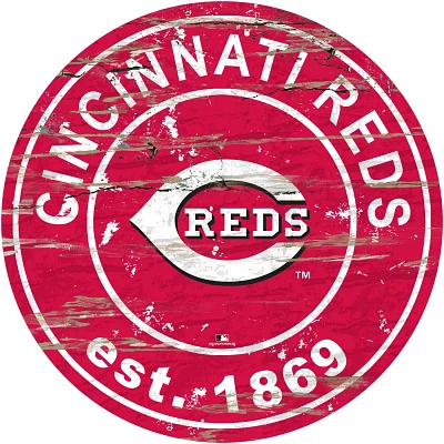 Fan Creations Cincinnati Reds 24 in Established Date Round Sign                                                                 
