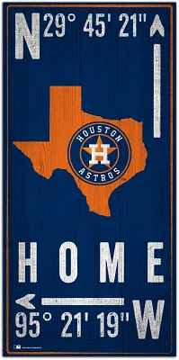 Fan Creations Houston Astros Coordinates 6 in x 12 in Sign                                                                      