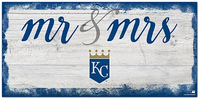 Fan Creations Kansas City Royals Script Mr & Mrs 6x12 Sign                                                                      