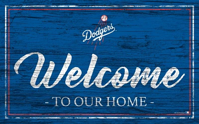 Fan Creations Los Angeles Dodgers Team Color 11 in x 19 in Welcome Sign                                                         