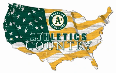 Fan Creations Oakland Athletics USA Shape Cutout Wall Decor                                                                     