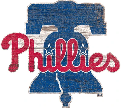 Fan Creations Philadelphia Phillies Distressed Logo Cutout Sign                                                                 