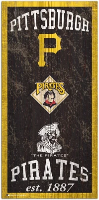 Fan Creations Pittsburgh Pirates Heritage 6 x 12 Sign                                                                           