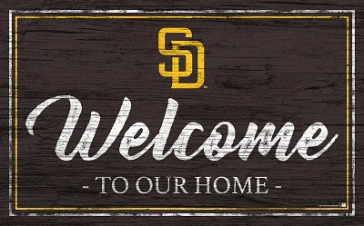 Fan Creations San Diego Padres Team Color 11 in x 19 in Welcome Sign                                                            