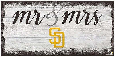 Fan Creations San Diego Padres Script Mr & Mrs 6x12 Sign                                                                        