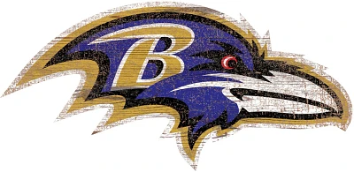 Fan Creations Baltimore Ravens Distressed Logo Cutout Sign                                                                      