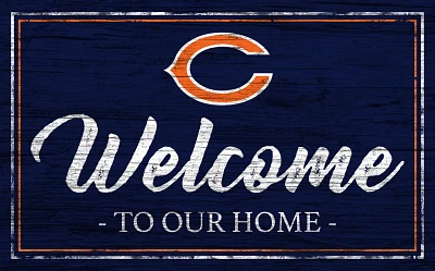 Fan Creations Chicago Bears Team Color 11 in x 19 in Welcome Sign                                                               