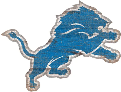 Fan Creations Detroit Lions Distressed Logo Cutout Sign                                                                         