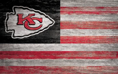 Fan Creations Kansas City Chiefs 11 in x 19 in Distressed Flag Sign                                                             