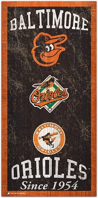 Fan Creations Baltimore Orioles Heritage 6 x 12 Sign                                                                            