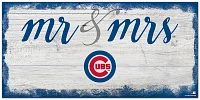 Fan Creations Chicago Cubs Script Mr & Mrs 6x12 Sign                                                                            