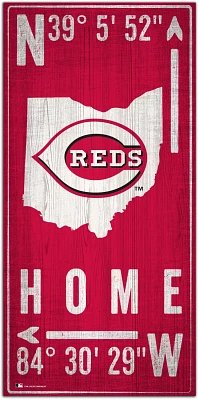 Fan Creations Cincinnati Reds Coordinates 6 in x 12 in Sign                                                                     