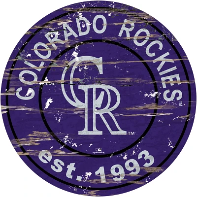 Fan Creations Colorado Rockies 24 in Established Date Round Sign                                                                