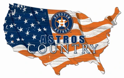 Fan Creations Houston Astros USA Shape Cutout Wall Decor                                                                        