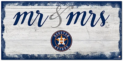 Fan Creations Houston Astros Script Mr & Mrs 6x12 Sign                                                                          