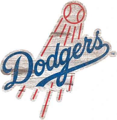 Fan Creations Los Angeles Dodgers Distressed Logo Cutout Sign                                                                   