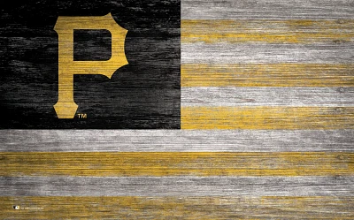 Fan Creations Pittsburgh Pirates 11 in x 19 in Distressed Flag Sign                                                             