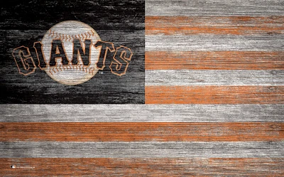 Fan Creations San Francisco Giants 11 in x 19 in Distressed Flag Sign                                                           