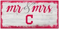 Fan Creations Cleveland Indians Script Mr & Mrs 6x12 Sign                                                                       