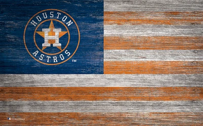 Fan Creations Houston Astros 11 in x 19 in Distressed Flag Sign                                                                 