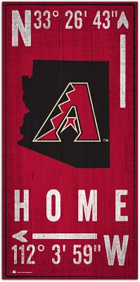 Fan Creations Arizona Diamondbacks Coordinates 6 in x 12 in Sign                                                                