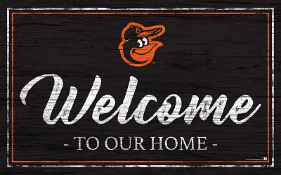 Fan Creations Baltimore Orioles Team Color 11 in x 19 in Welcome Sign                                                           