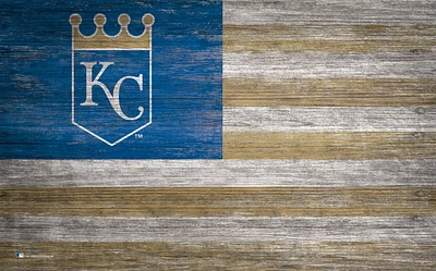 Fan Creations Kansas City Royals 11 in x 19 in Distressed Flag Sign                                                             