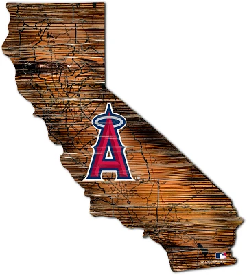 Fan Creations Los Angeles Angels 24 in Distressed State with Logo Sign                                                          