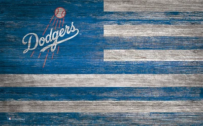 Fan Creations Los Angeles Dodgers 11 in x 19 in Distressed Flag Sign                                                            