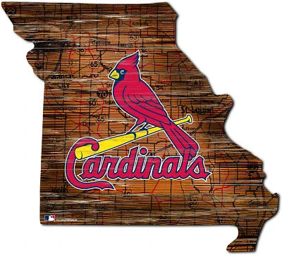 Fan Creations Arizona Cardinals Distressed State with Logo Sign                                                                 